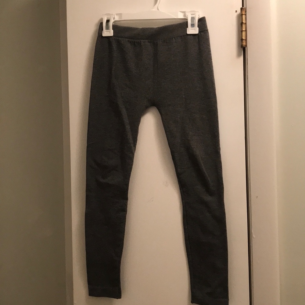 Girls heavy weight fleece lined leggings size 7